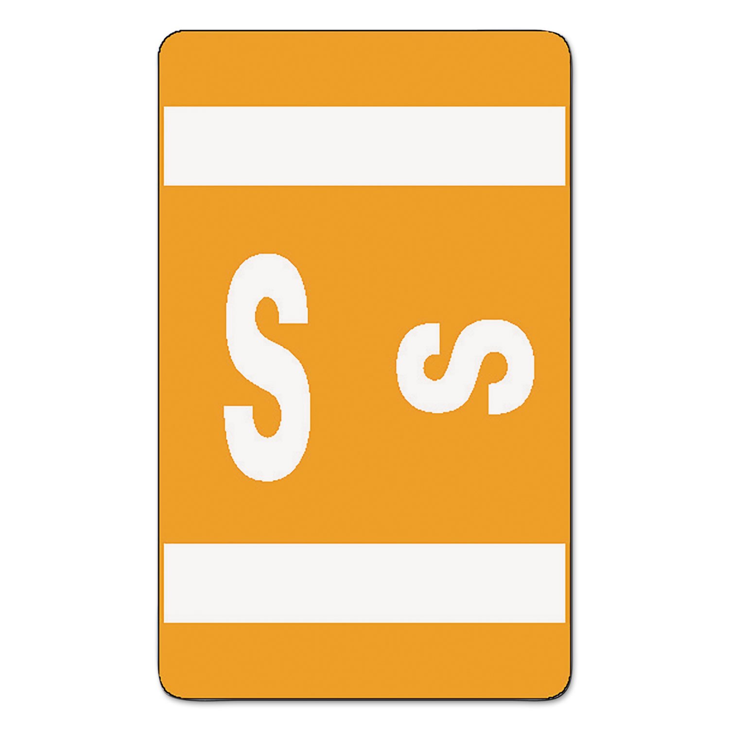 Smead AlphaZ ACCS 67189 Farbcodierte Buchstaben, Buchstabe S, Orange, 100 Etiketten pro Packung