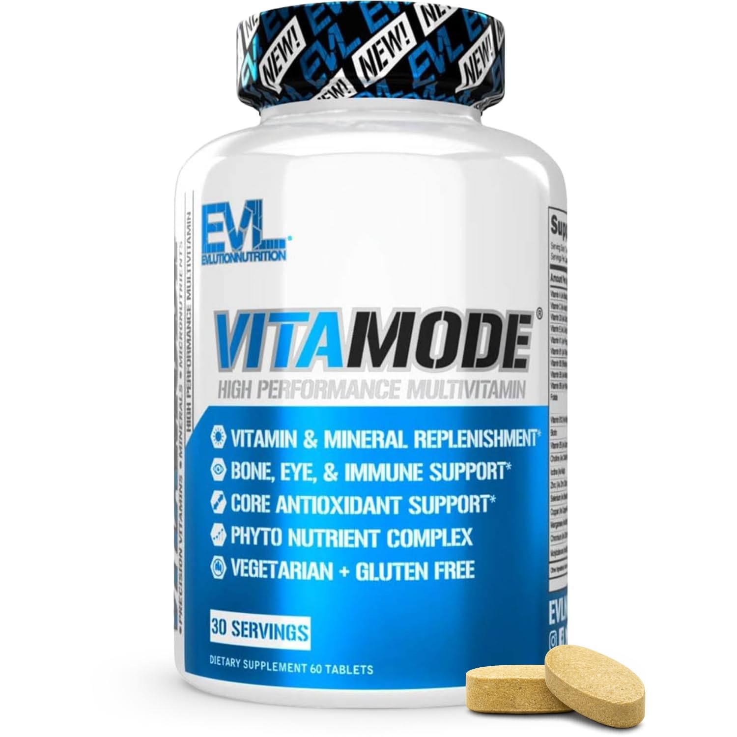EVL Advanced Daily Multivitamin - Men's Multivitamin with Essential Minerals Phytonutrient Complex and VitaMode Active Mens Vitamins for Energy with Lycopene for Muscle Bone and Immune Support