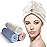 YFONG 3 Pack Microfiber Hair Towel Wrap for Women Girls, Super Absorbent Turban Towels for Drying Wet Hair, Anti Frizz Head Towels for Curly All Hair Style, Turbie Twist (Blue, Pink, White)