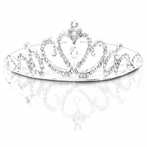 Couronne Mariage Strass Diadème Princesse - 13cm, Alliage, Pour Mariage Et Fêtes