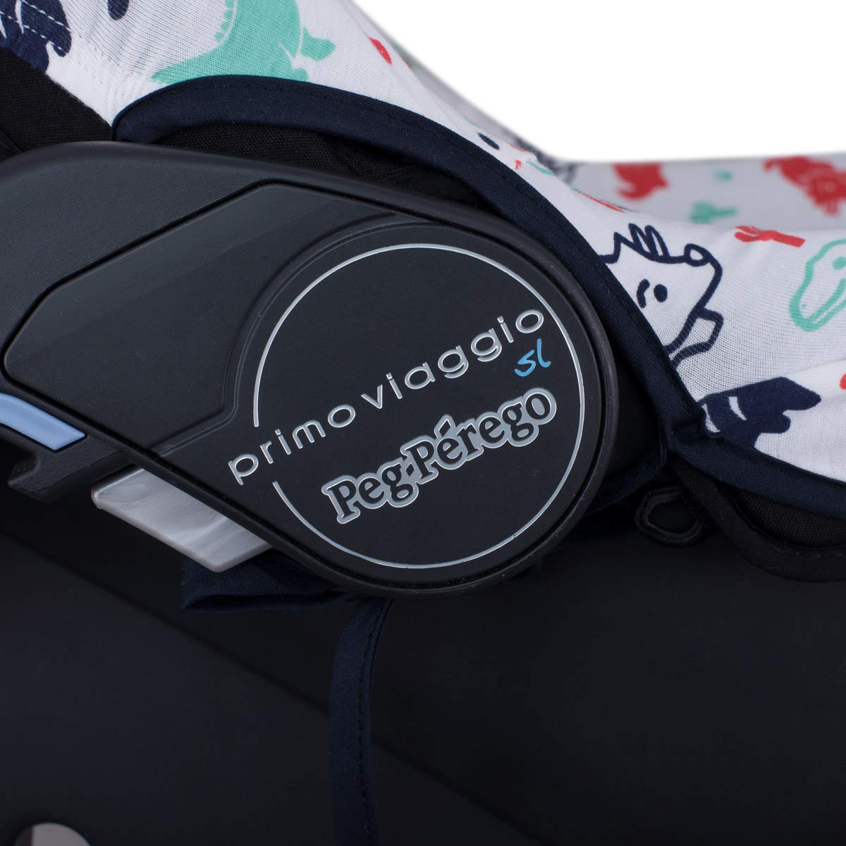 JYOKO KIDS Funda de Algodón para silla de coche Compatible con Peg Perego Primo Viaggio, Uppababy Mesa GO (Dino Party)