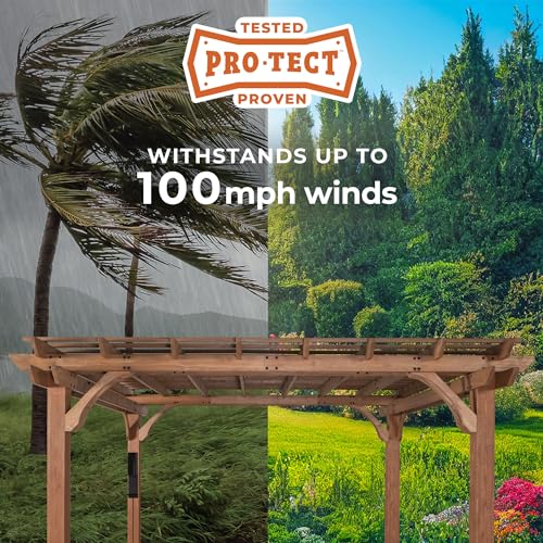 Backyard Discovery 2101579 Beaumont 20X12 Ft All Cedar Wood Pergola, Durable thumb #3