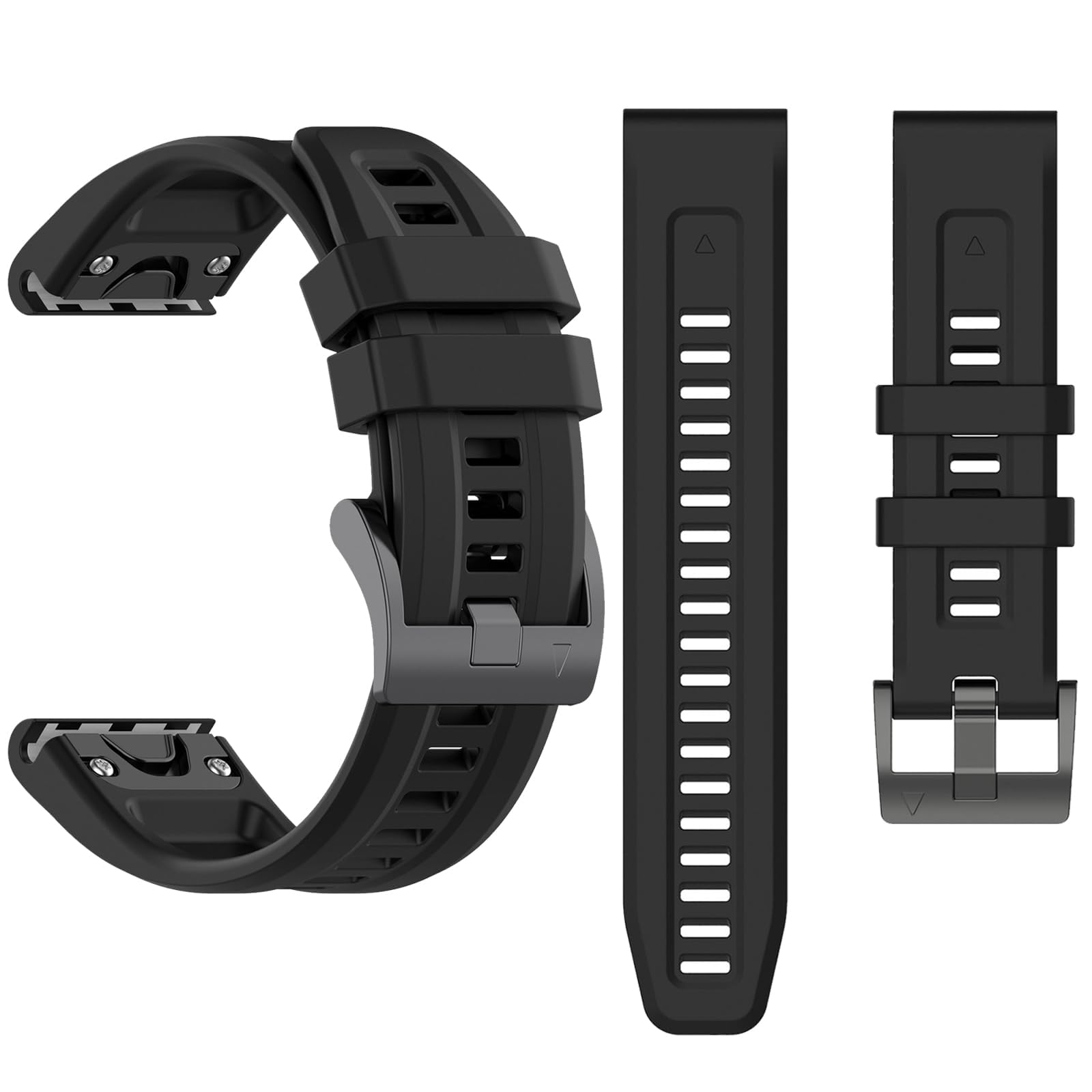 Waterproof Straps fit for Garmin Fenix 7S / Fenix 6S / Fenix 5S Strap, 20mm Classic Soft Sports Strap for Women Men (Black)