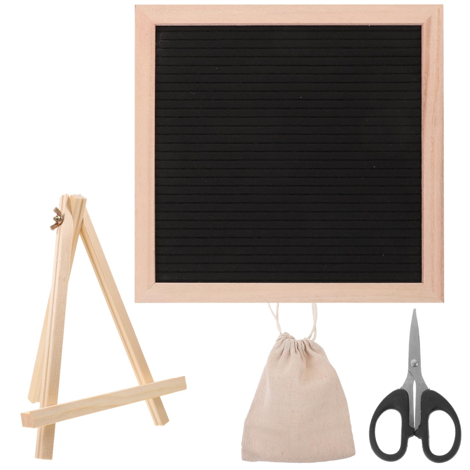 NUOBESTY Bacheca in Tessuto Con Lettere Cornice in Legno Bacheca Per Messaggi e Appunti Per Casa Accessori Da Scrivania