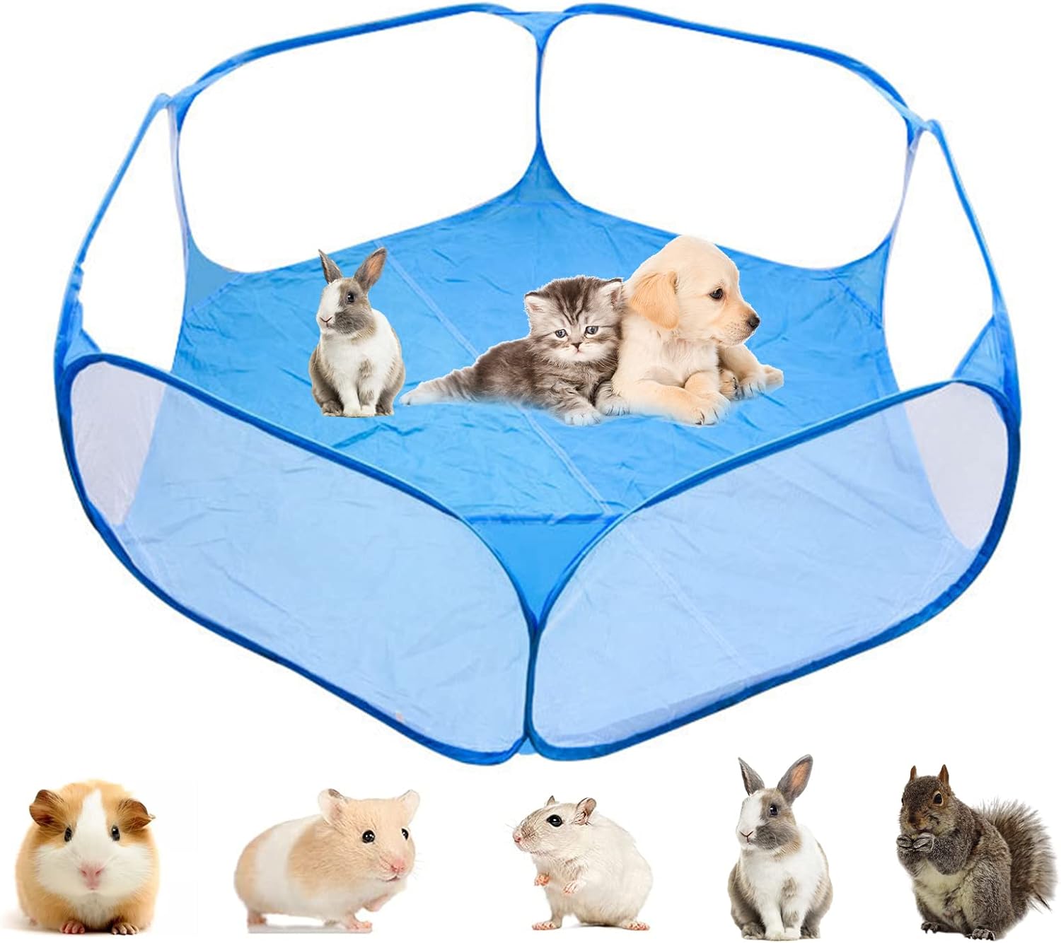 ACHANFLY Tienda de Jaula Plegable Parque Mascotas Jaula para Conejos Portátil Parque Animales Pequeños para Conejillos de Indias, Conejos, hámsters, Chinchillas y erizos