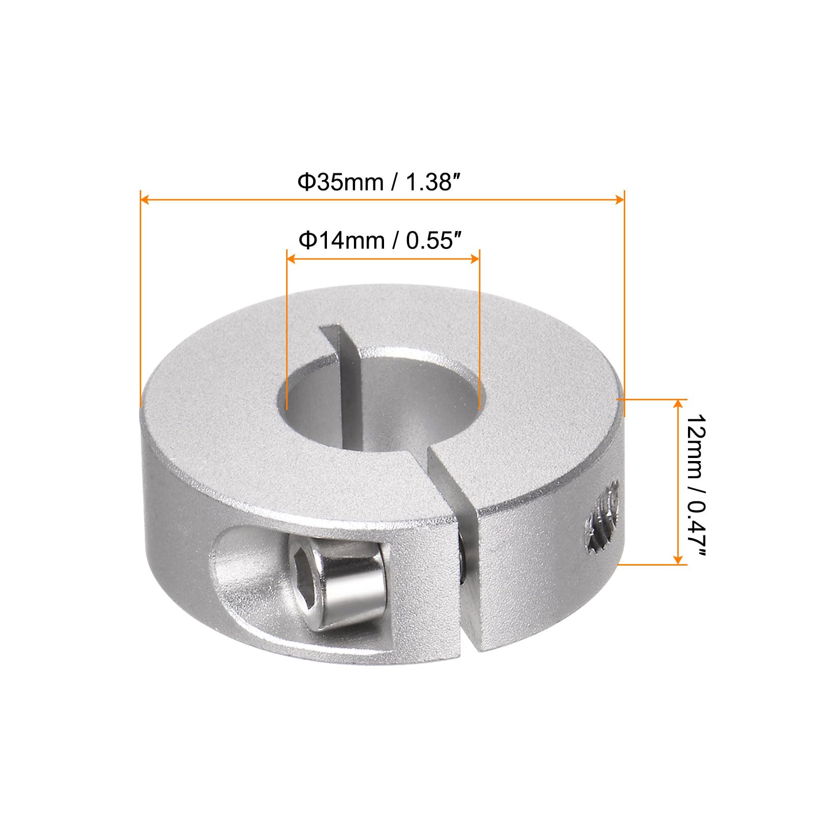Stahl-Kragenklemme 18 Mm Bohrung X 32 Mm OD X 14 Mm Breit – Mit M6 Stellschraube