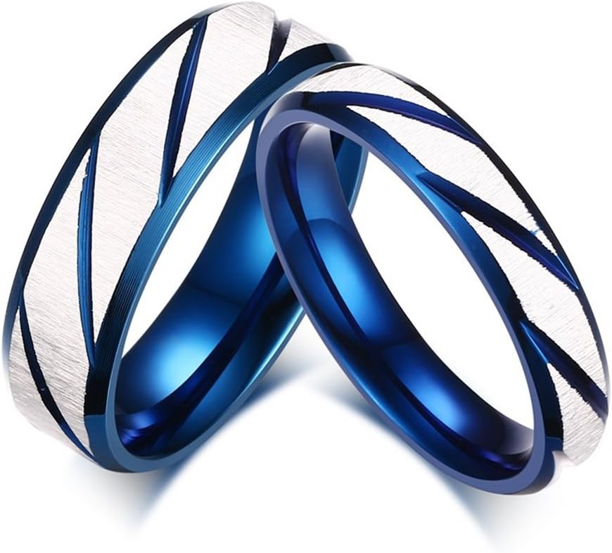 Sunrise100 Mens Womens Titanium Stainless Steel Vintage Style Wedding Engagement Couple Ring Promise Band with Matte Finish for Him and Her, 4mm,6mm