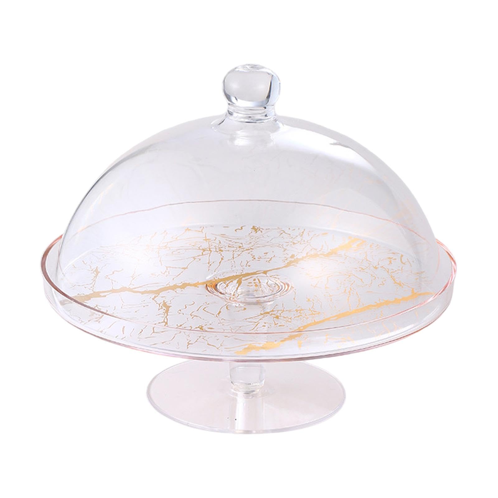 Soporte para Pasteles, Bandeja para Pasteles con Tapa, Soporte Multifuncional para Postres, Bandeja para Pasteles, Soporte para Exhibir Cupcakes, Clear L, Individual