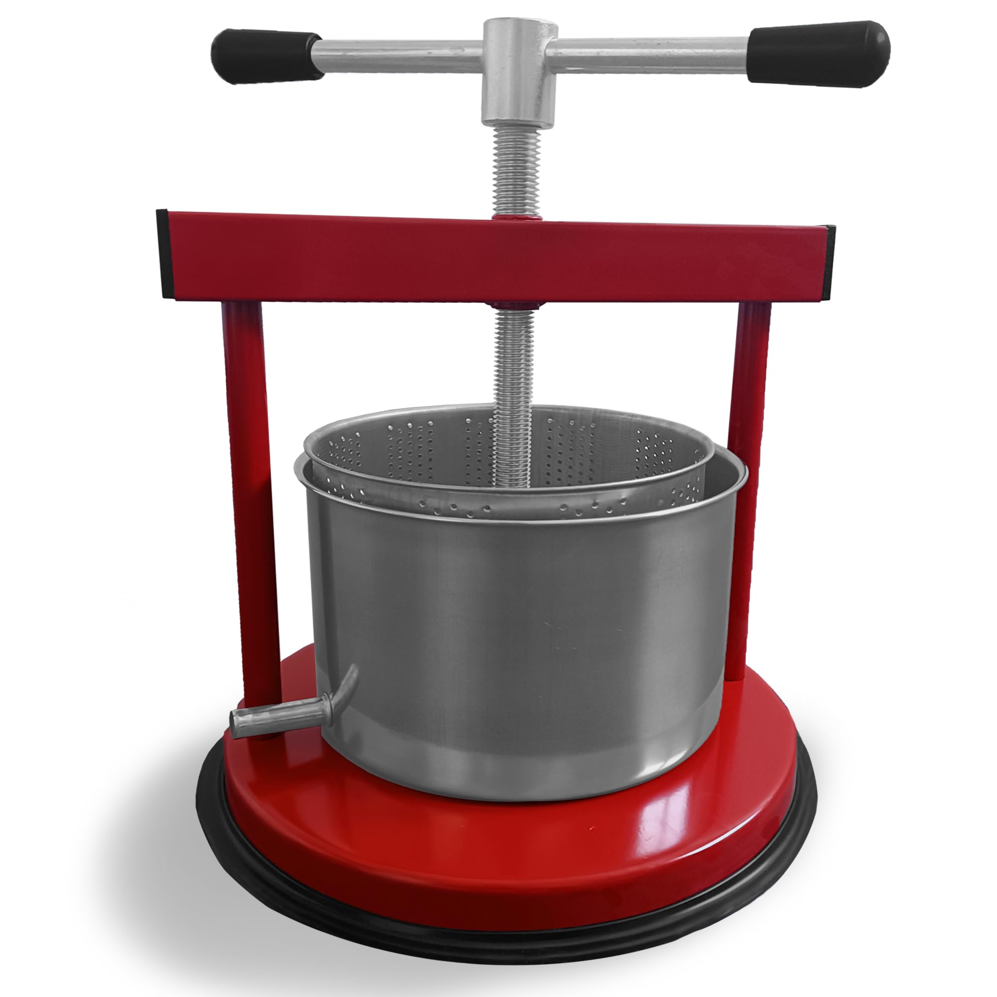 ESTO Presse-tête Premitutto pour aubergines, 1,5/3/5 kg, Presse à jus et presses en acier inoxydable alimentaire, petit moyen grand, presse manuelle (5 litres)