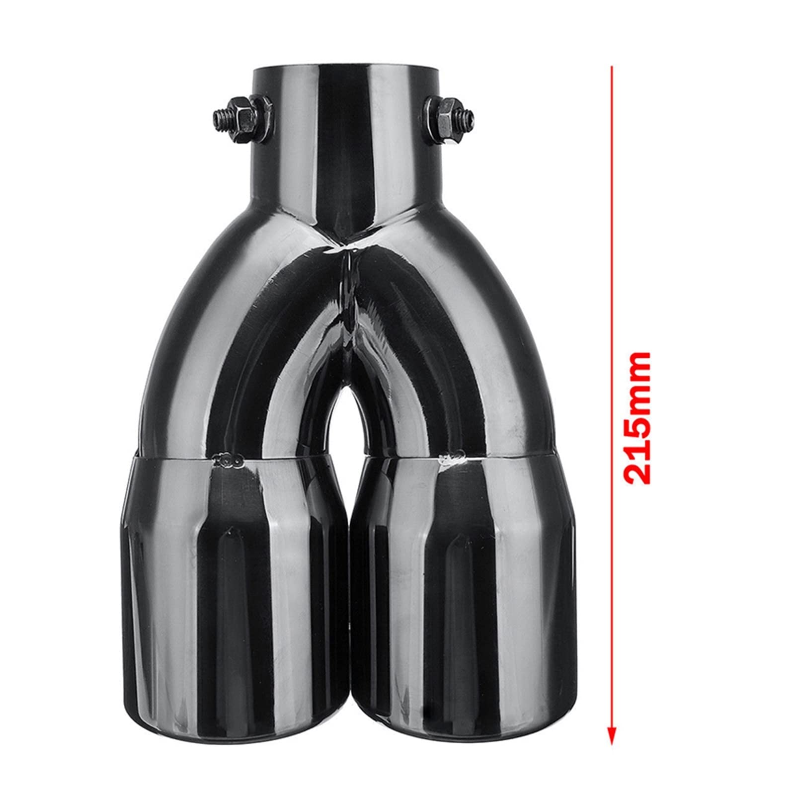 1 * 63mm 2.5 '' Universal Car Inlet Dual Rear Silenziatore Terminale di scarico Automobile Posteriore Tubo