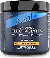 Vista 13 de Zeal Electrolyte Powder - 90 porciones Polvo de electrolitos Keto Cero azúcar, BCAA, vitaminas B Potasio, zinc, magnesio Bebida