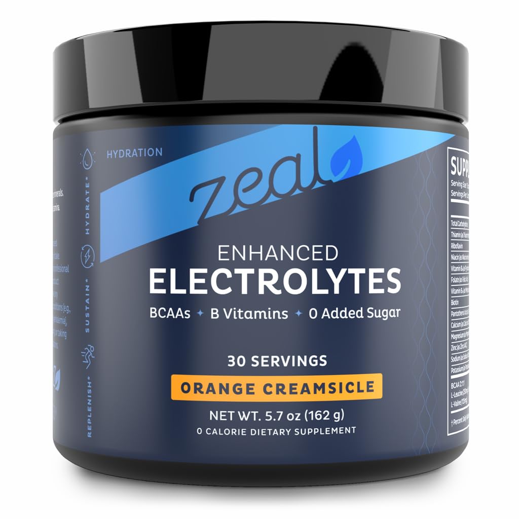 Zeal Naturals Electrolyte Powder - 30 Servings | Keto Electrolytes Powder | Zero Sugar, BCAAs, B-Vitamins | Potassium, Zinc, Magnesium | Hydration Powder Recovery Drink | Red White Blue Frozen Pop — Amazon image 12