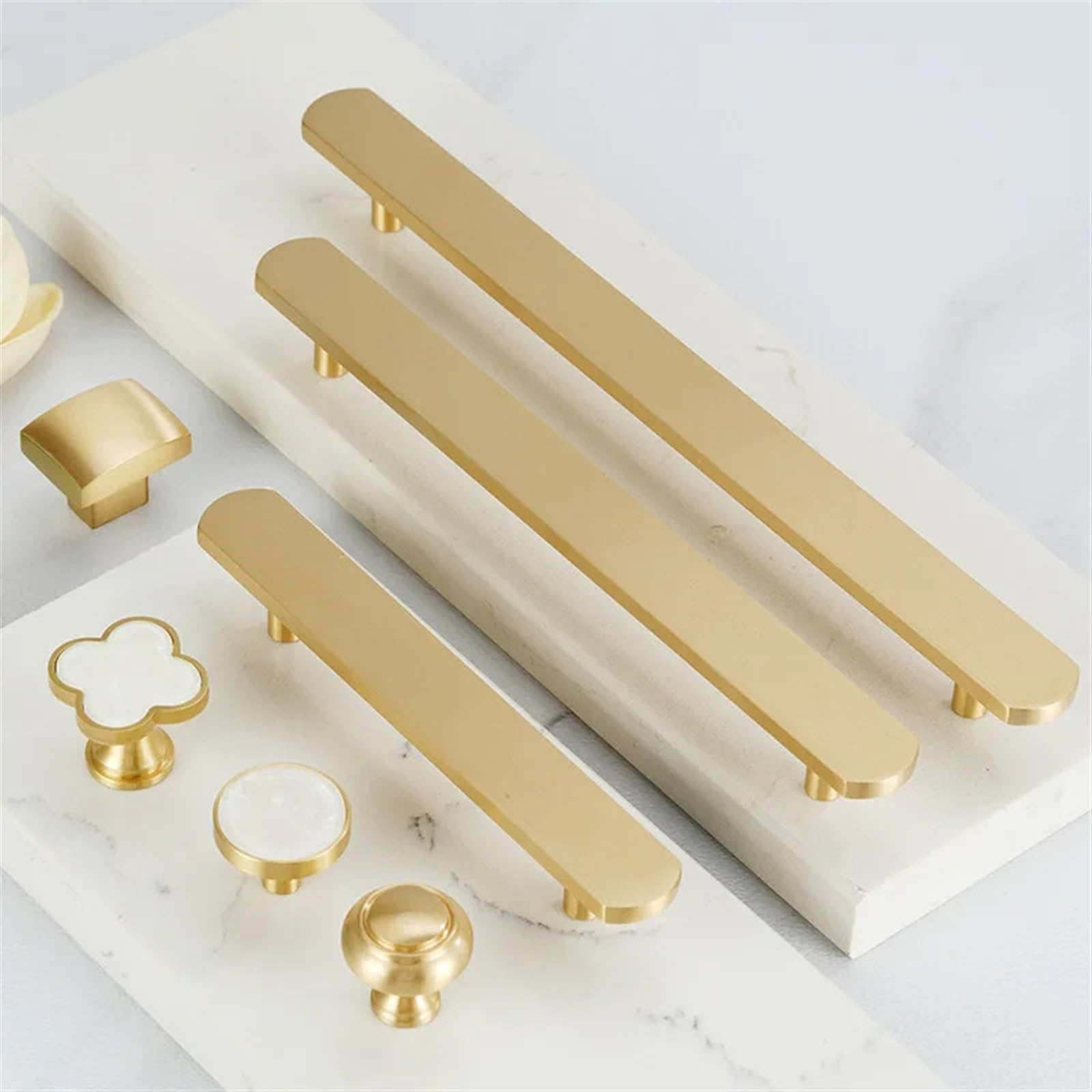 ACLDOYYV Chinese Solid Brass Long Handle of Furniture Creative Closet Wardrobe Drawer Knobs Kitchen Cabinet Door Handles Hardware 1Pcs (Color : Brass 128mm)