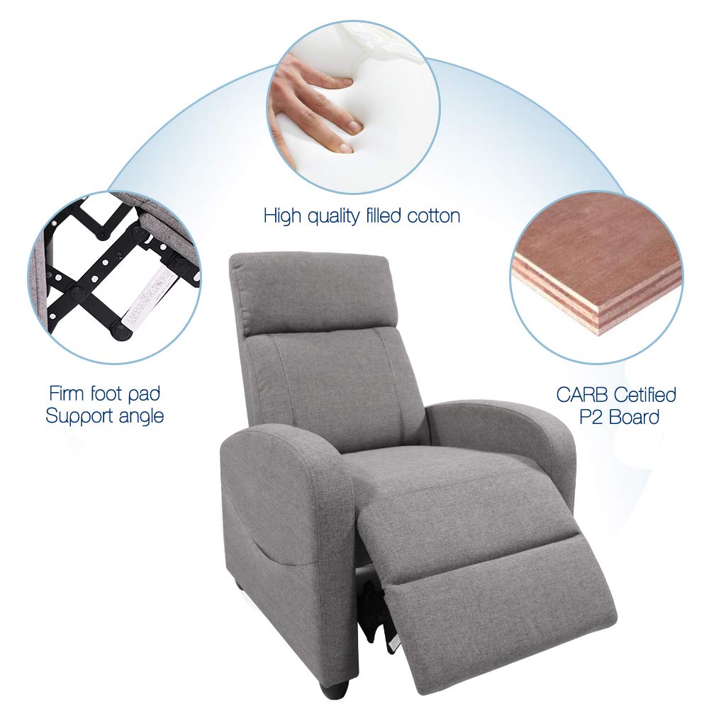 Buy Fabric Massage Recliner Chair Living Room Chair Adjustable Home Theater Seating Winback