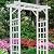 Dura-Trel Elmwood Arbor, 57 by 84 Inch PVC Patio Garden Arch, Outdoor Lattice Frame Decoration or Trellis for Climbing Plants, White