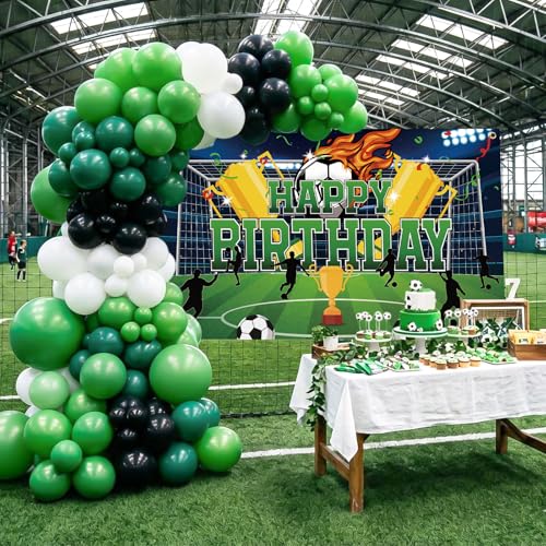 Telón de fondo para fiesta de cumpleaños de fútbol 72.8 x 43.3 in miniatura 3