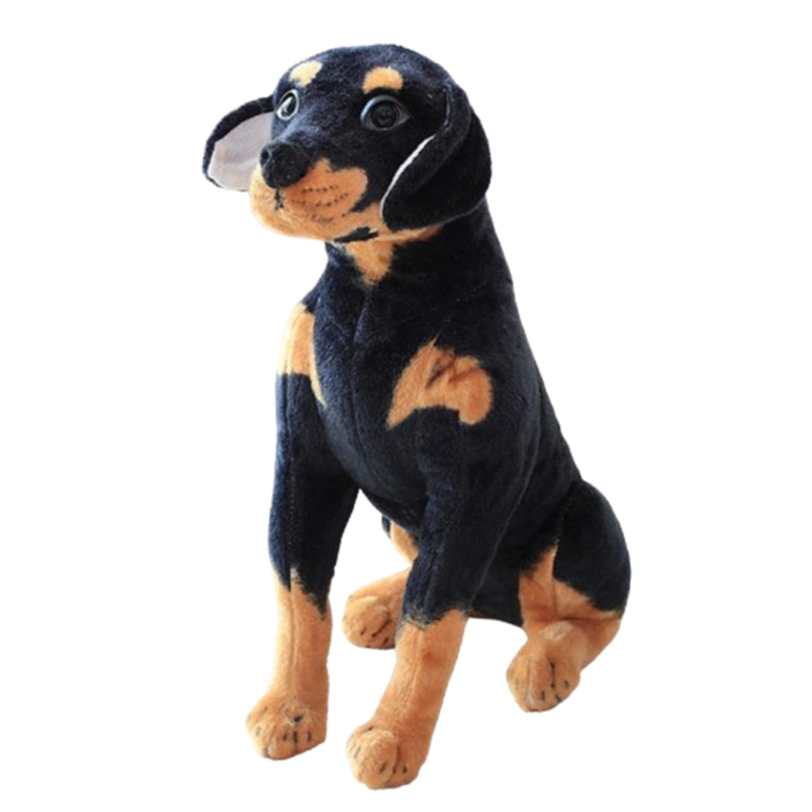 JORCEDI Realistic dog, stuffed animal, toy, adorable, plush dog standing Stuffed animal Lifelike plush animal toy for children boys girls (31cm,luowei)