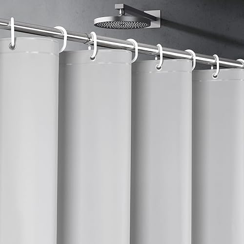 Miniatura 10 de UFRIDAY Cortina de ducha blanca Premium PEVA de 72 x 72 pulgadas, cortina de ducha resistente con 3 imanes pesados, cortinas de baño de plástico