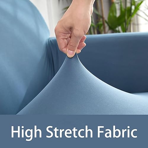 Miniatura 2 de Konsilsa Funda para sofá, funda elástica para sofá de 12345 plazas, funda suave de cubierta completa, protector de muebles de sofá (color E, tamaño