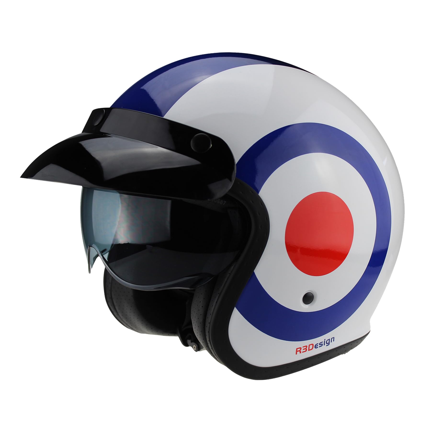 VIPER Motorcycle Helmet with Inner Sun Visor RSV06 Plus Open Face Jet Motorbike Helmets for Adult - Motorbike Rider Road Legal ECE2206 Approved for Cruise Bike Chopper Moped Electric Scooters