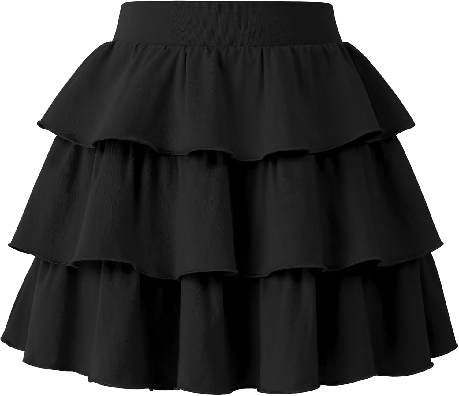 KEREDA Girls Skirt Kids Casual 3-Layer Ruffle Skort School Uniform Skirts for Girls