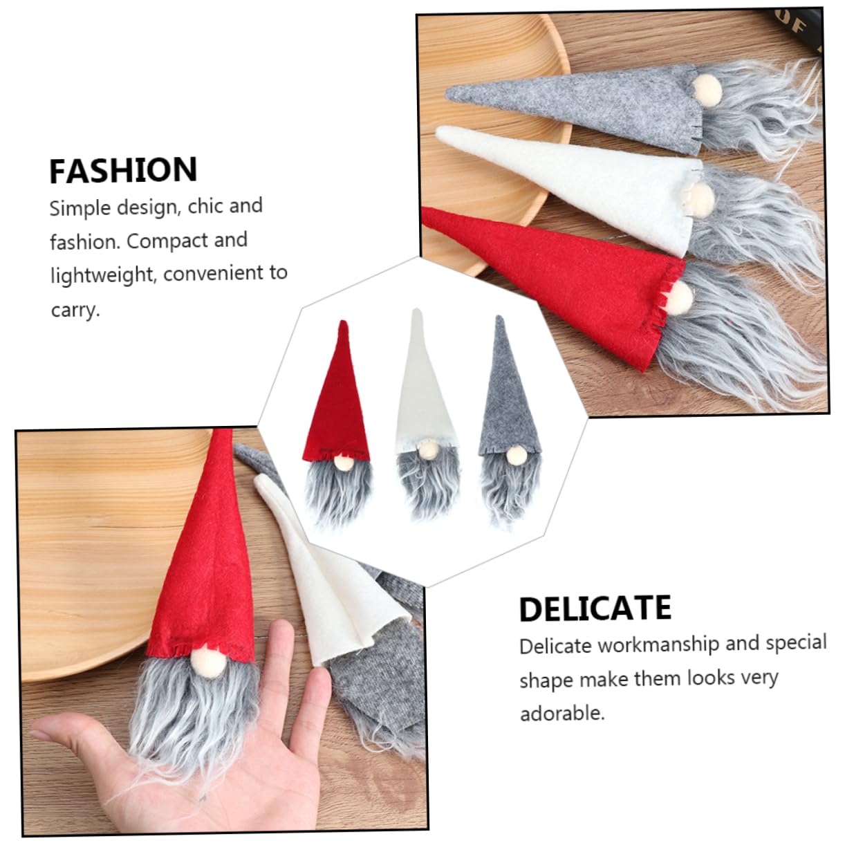 210 STK Weihnachtsflaschen-Set Weinflasche Gnomenhut Hut Für Getränkeflaschen Weihnachtsschmuck Für Zu Hause Weihnachtspullover Tischdekoration Für Die Weihnachtsfeier Nicht Gewebt IMIKEYA