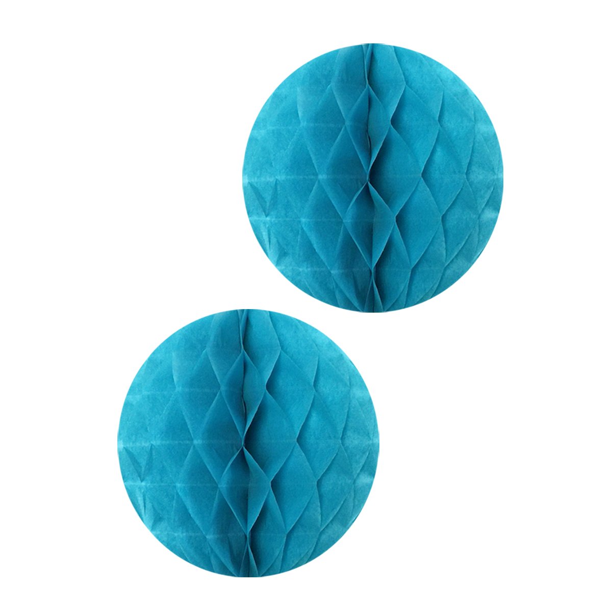 Wrapables 14" Set of 2 Tissue Honeycomb Ball Party Decorations for Weddings, Birthday Parties, Baby Showers, and Nursery Décor, Aqua
