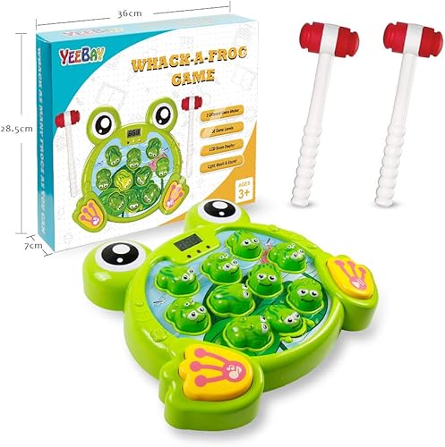 Miniatura 8 de YEEBAY Interactive Whack A Frog Game aprendizaje activo y de desarrollo temprano regalo divertido para niños de 3 4 5 6 7 8 años niños niñas 2