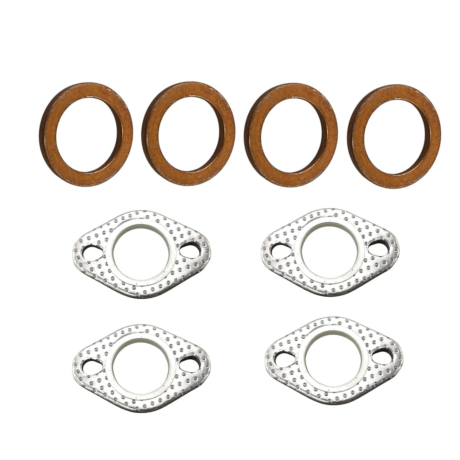 Multilayer Exhaust Gasket, 27mm Graphite Gasket and 30mm Orange Metal