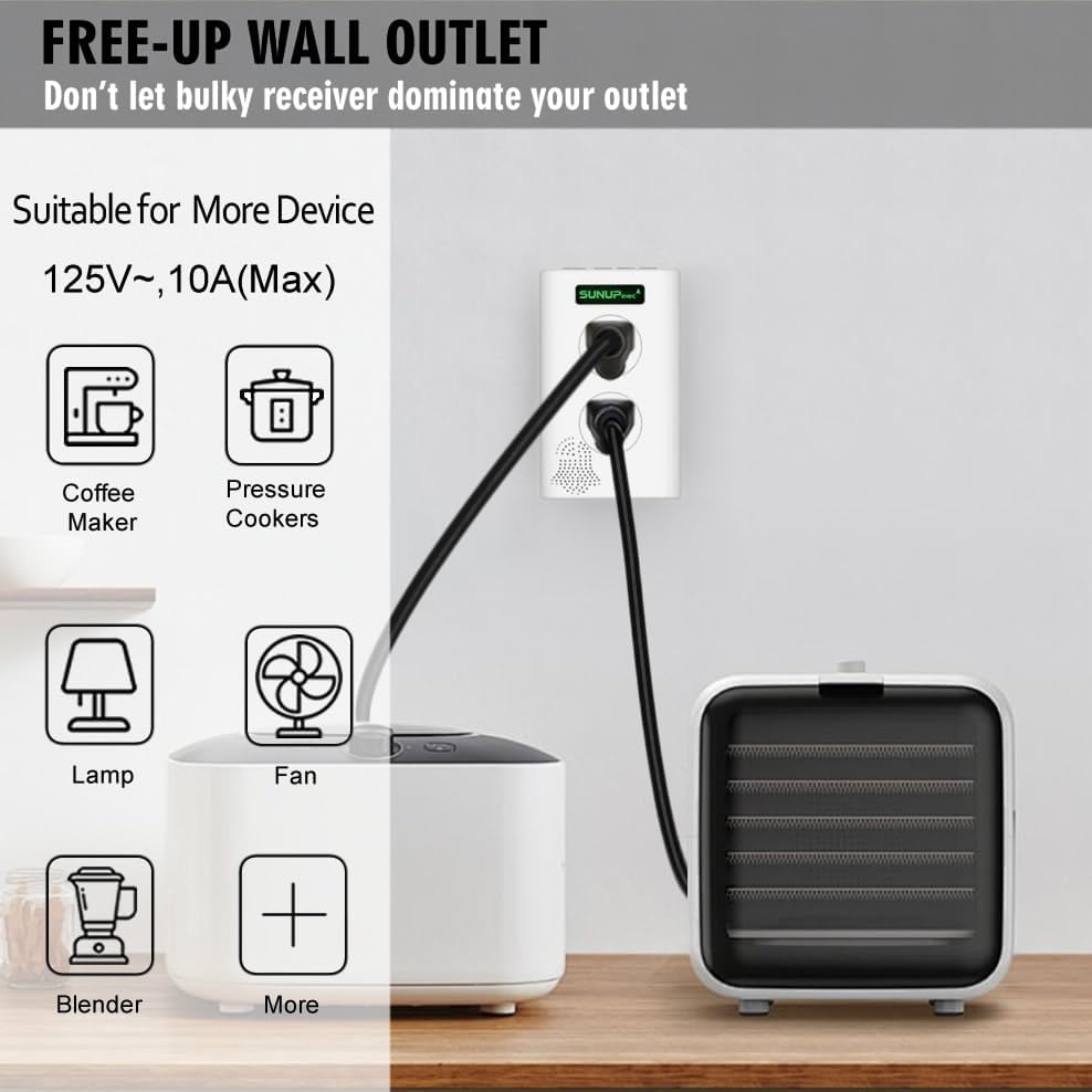 Miniatura 5 de Timbre inalámbrico, kit de timbre de puerta con salidas adicionales y luz nocturna, rango de 1400 pies, extensor de señal de timbre, resistente al