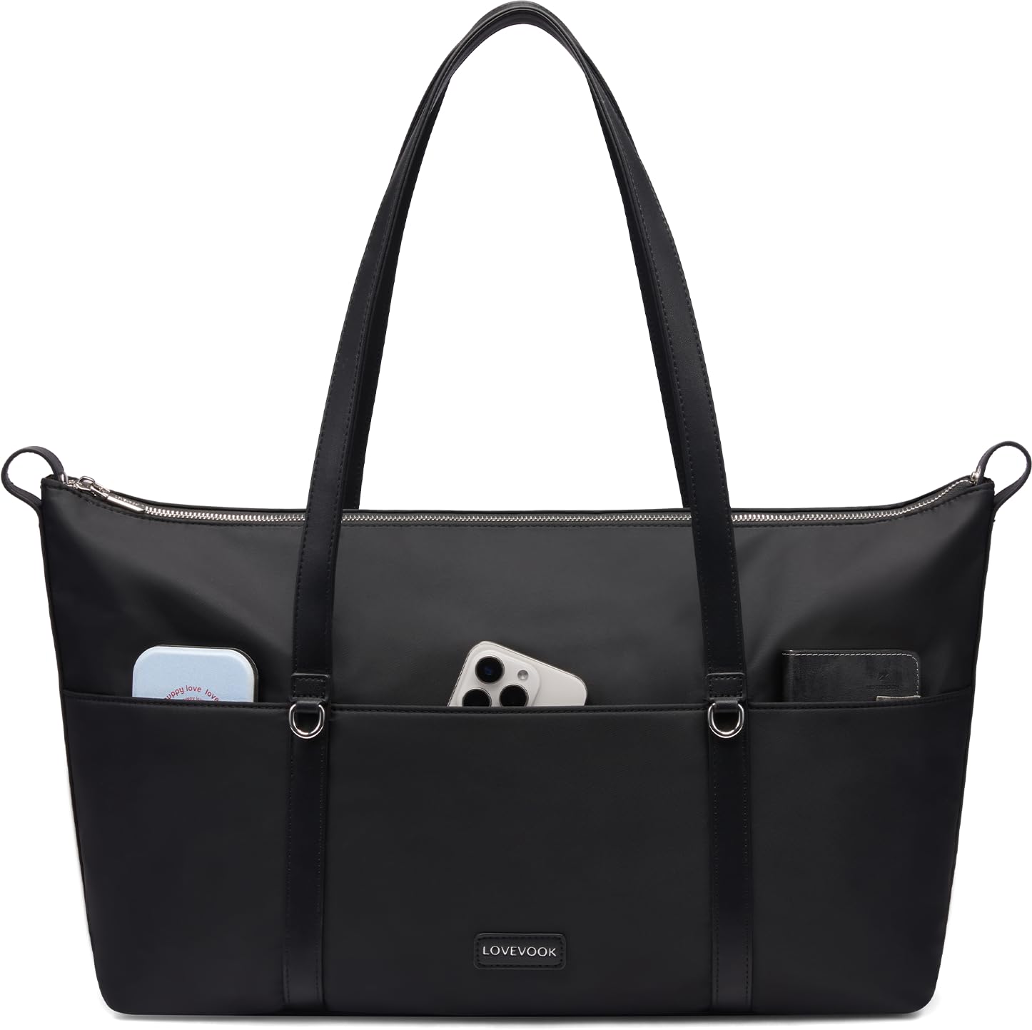 LOVEVOOK Work Tote Bag for Women, 15.6 Inch Laptop Shoulder Bag with Large Cup Holder, Professional Computer Tote Briefcase for Teacher Nurse Office Gym Travel Weekender