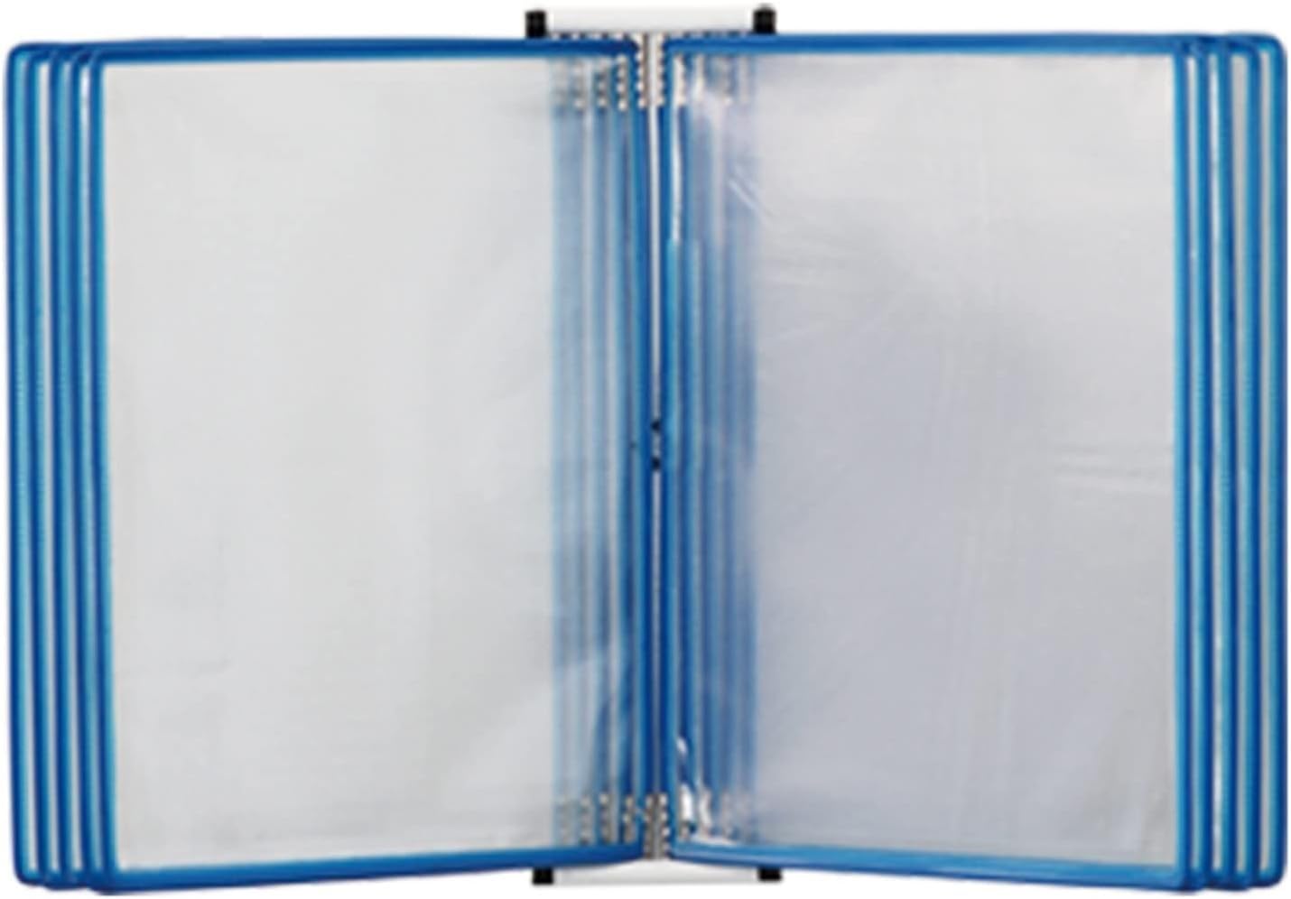 noxozoqm Wall Mount Reference Display, A4 Flip File Holder With 10 Letter-Size Pockets, Strong And Sturdy, Metal*PVC(Color:C)