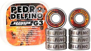 Bronson Speed Co. Skateboard Bearings Pedro Delfino Pro G3 Silver