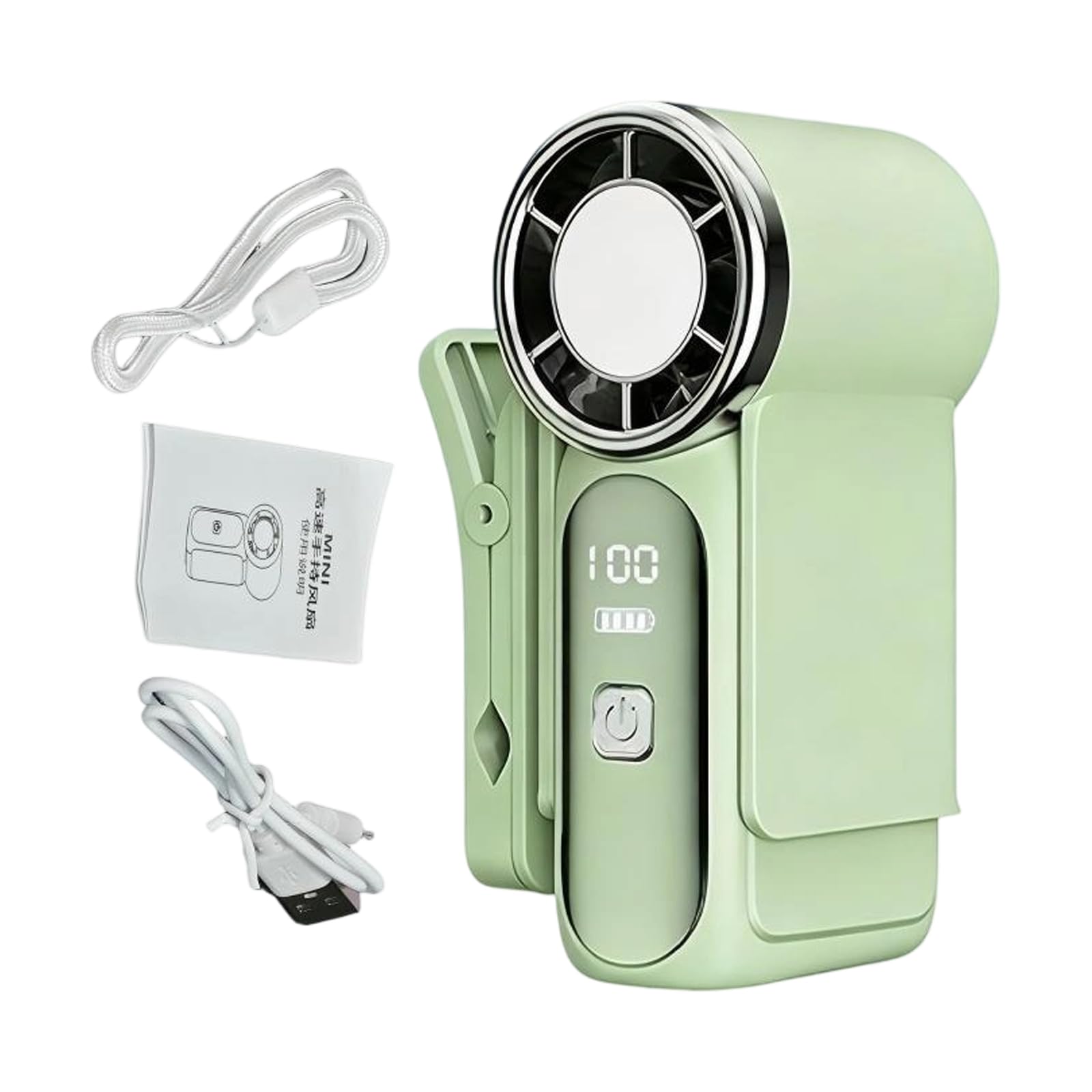 TAZIZI Compact Rechargeable Clip Fan Quiet Operate Portable Outdoor Clip Umbrella Fan for Offices, Camping, Travel, Sports High Speed Small