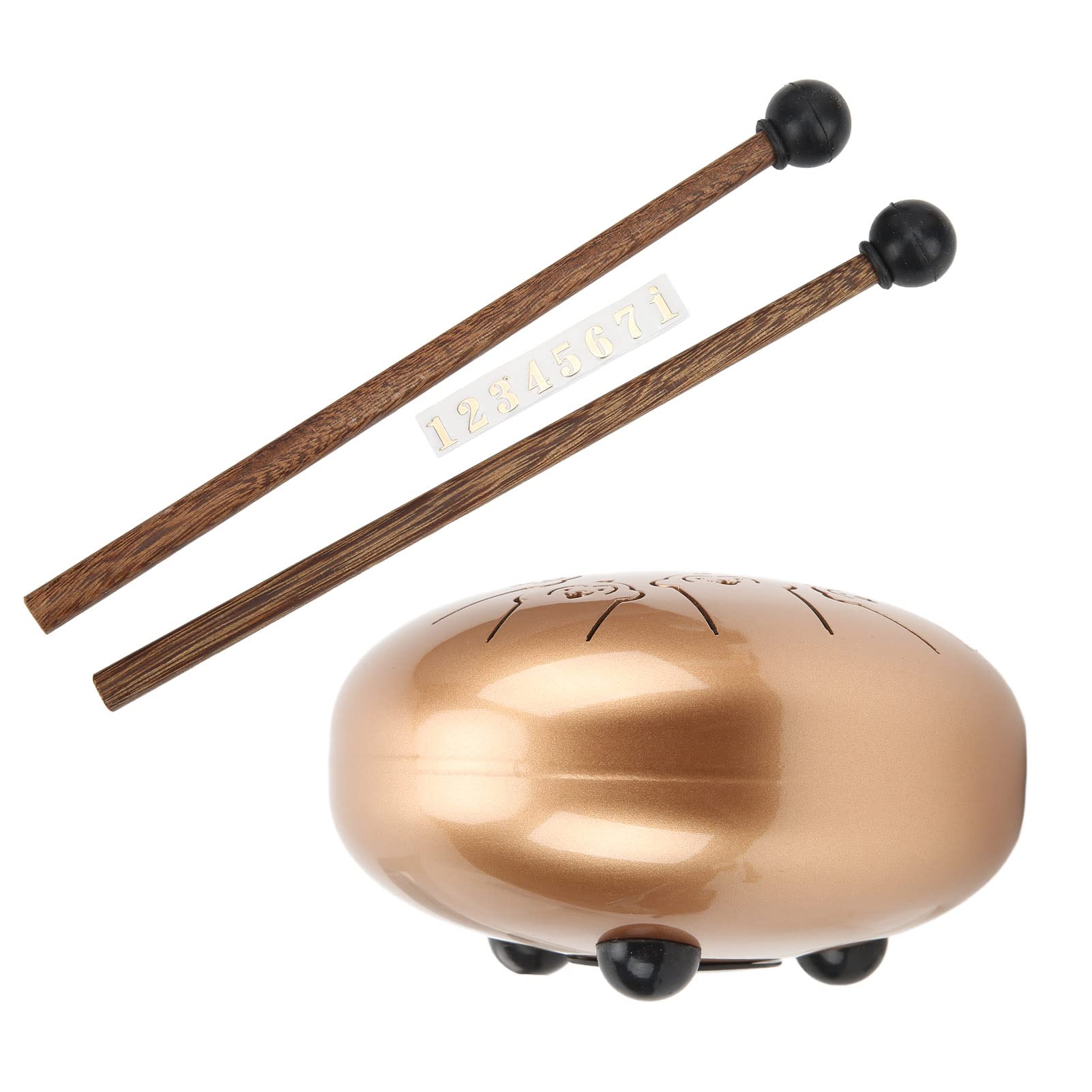 Tamburo per Lingua Tamburo Etereo in Lega di Acciaio da 5,5 Pollici Strumento a Percussione a 8 Toni per Principianti e Amanti della Musica