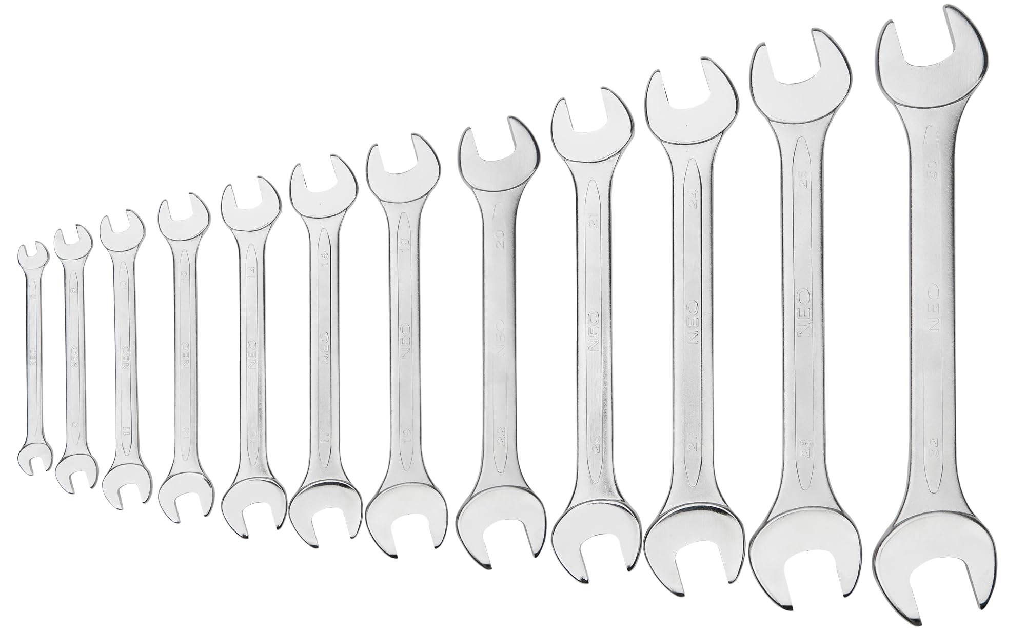 Klucze p³askie dwustronne 6-32 mm, zestaw 12 szt. NEO TOOLS 09-852