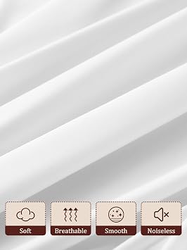 Fitted Sheet for Air Mattress, 18-24 Inch Deep Pocket, Queen, White