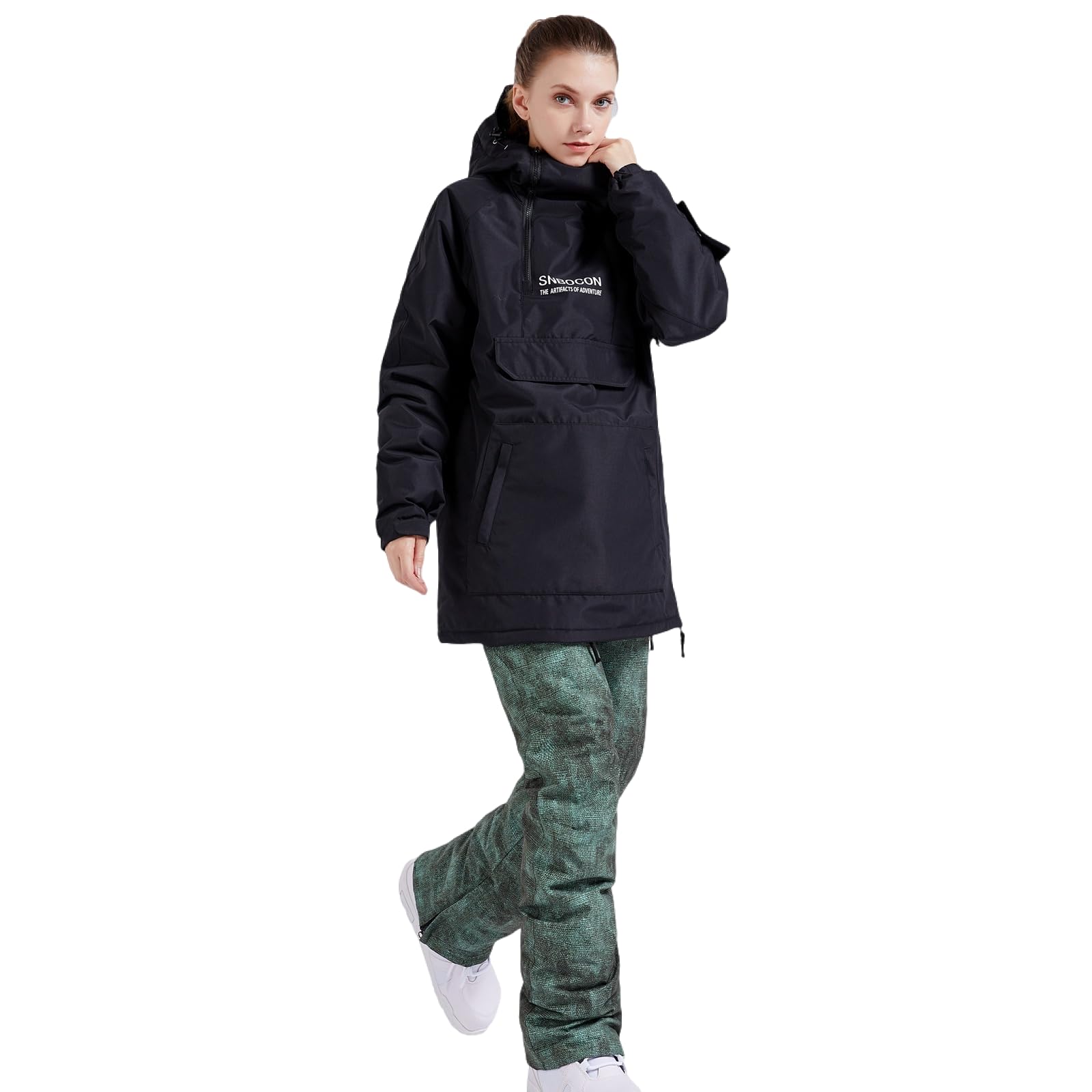Bluemagic Vestes de Ski Femme, Blouson Hiver Femme, Extérieur Vêtements Thermiques Coupe-vent Etanche à l'humidité Chaud Respirant Neige Ski Marche Camping Manteau