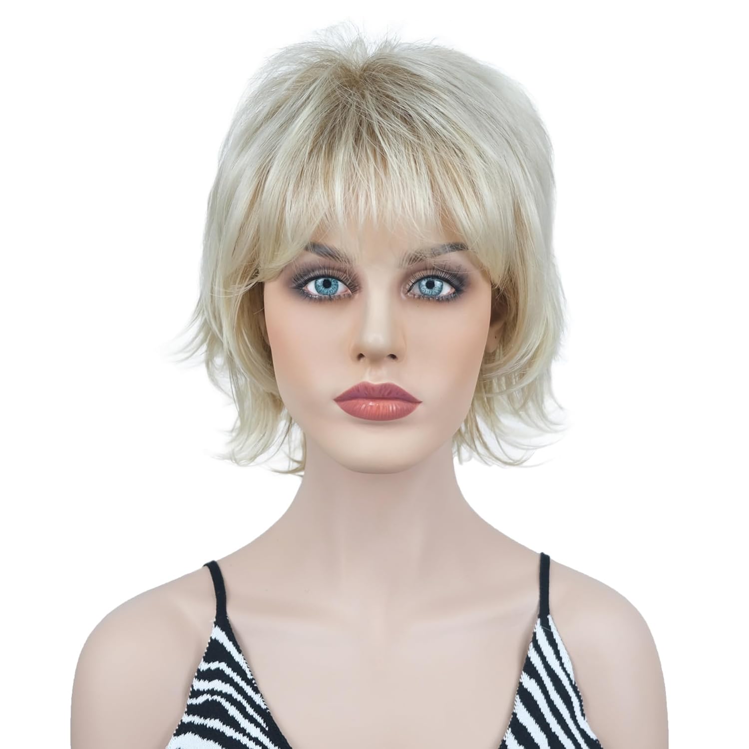 Wiginway Short Layered Shaggy Wavy Wigs 100% Imported Premium Hair Heat Resistant Synthetic for Women 6 Inch - Image 5