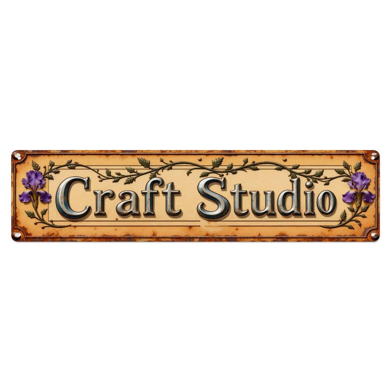 Craft Studio Sign Design Metal Tin Sign Plaque