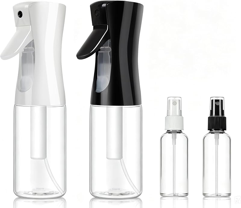 Ecloudmine Conjunto de Frascos com Pulverizador, 2 de Névoa Contínua de 200 mL e 2 de Viagem de 30 mL