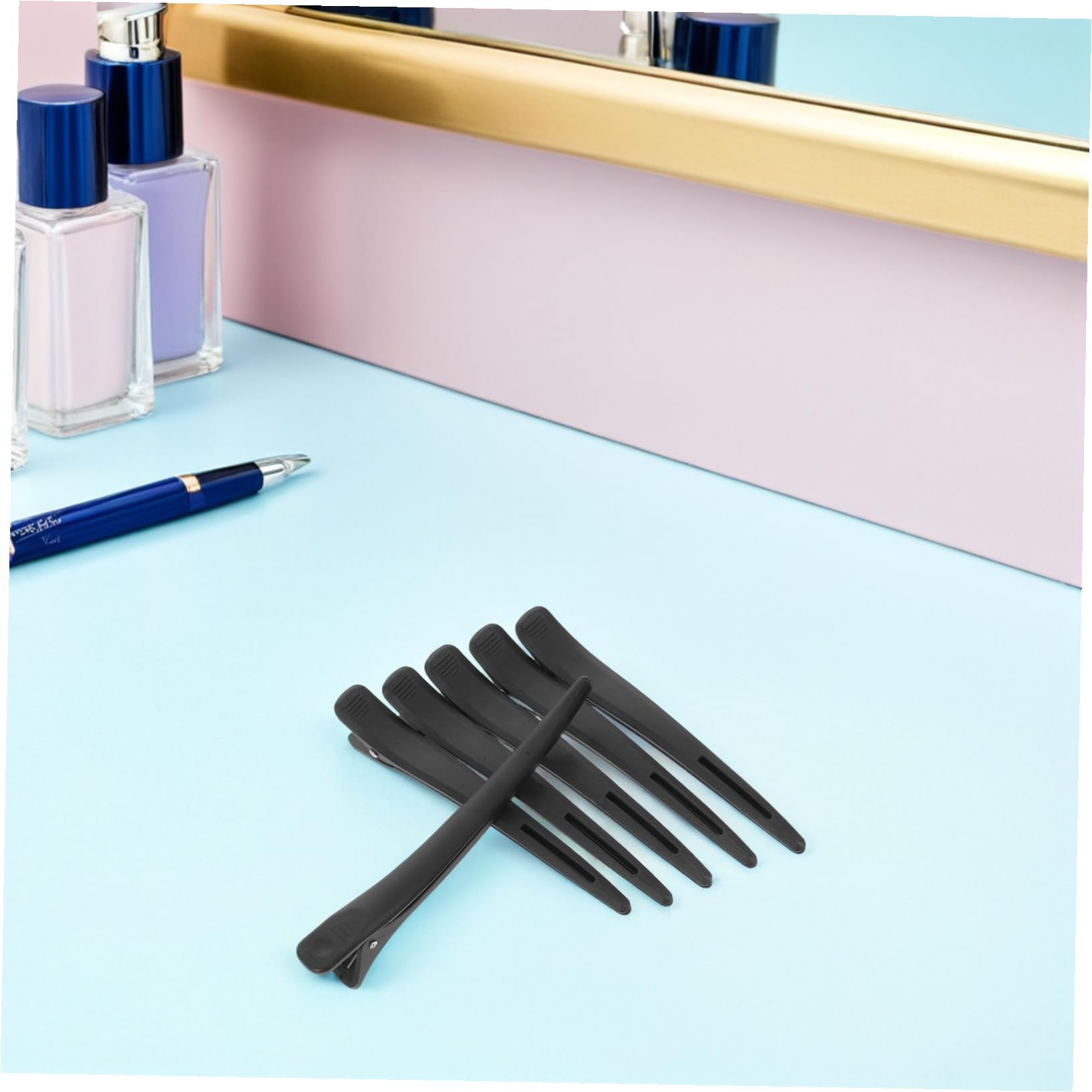 Clip per Chioma a Becco lungo Nero, 20 Pezzi, Plastica | Sezionamento Preciso, Presa Antiscivolo, Uso Professionale in Salone e Casa, Accessori per Parrucchieri