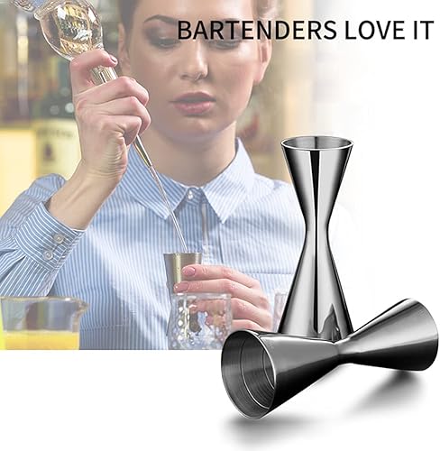 Miniatura 6 de Jigger de cóctel doble con medidas en el interior, 2 oz 1 oz Jigger para barman, herramientas de acero inoxidable 304 para bar, hogar, barman