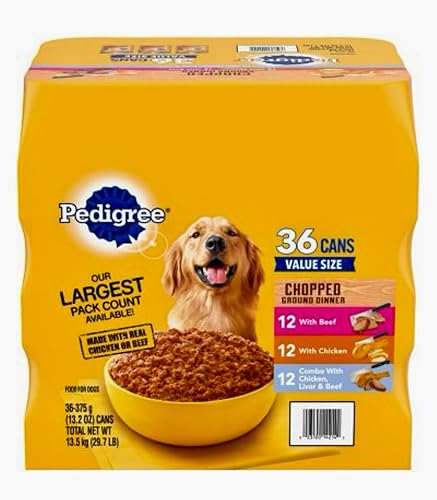 Miniatura 2 de XALEZ Pedigree - Cena molida picada, paquete variado (13.2 onzas), paquete de 36 cajas de regalo