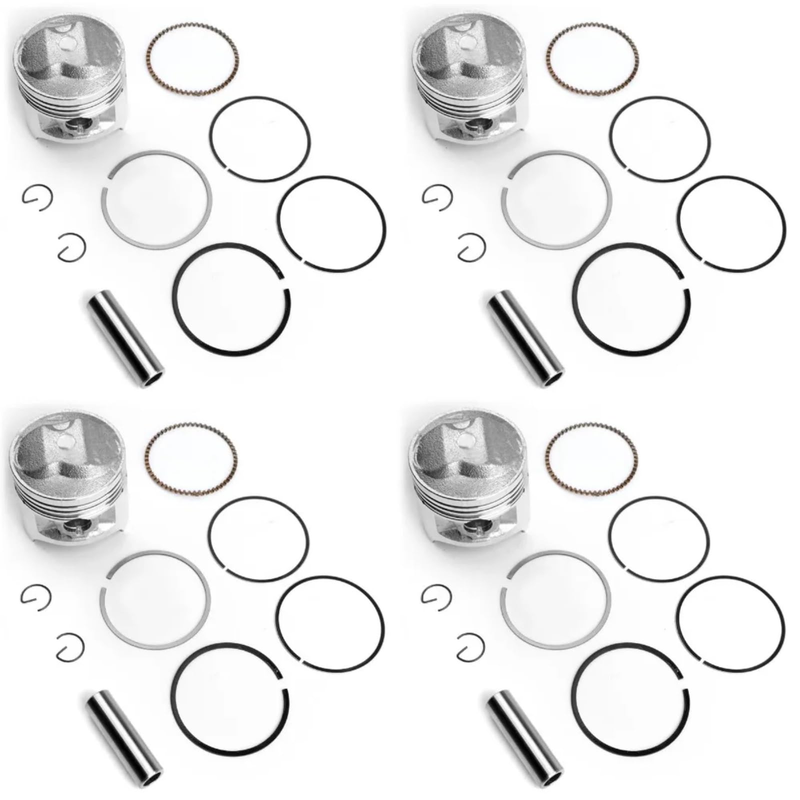 Compatible Con Suzuki Para DF125 1999-2000 Para DR125S 1982-1988 Kit De Pistón De Motor De Motocicleta 12100-05200-050 +0.25 0.50 0.75 Kit PistóN(57.00mm(STD))