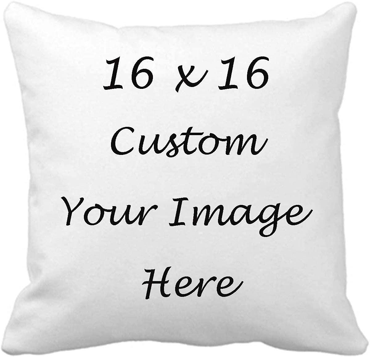 Birsppy Custom Your Own Pillow Case, Two-Sides Printed Personalized Decorative Throw Pillow Cover with Picture, Creative Photo Gifts for Room 16x16 in
