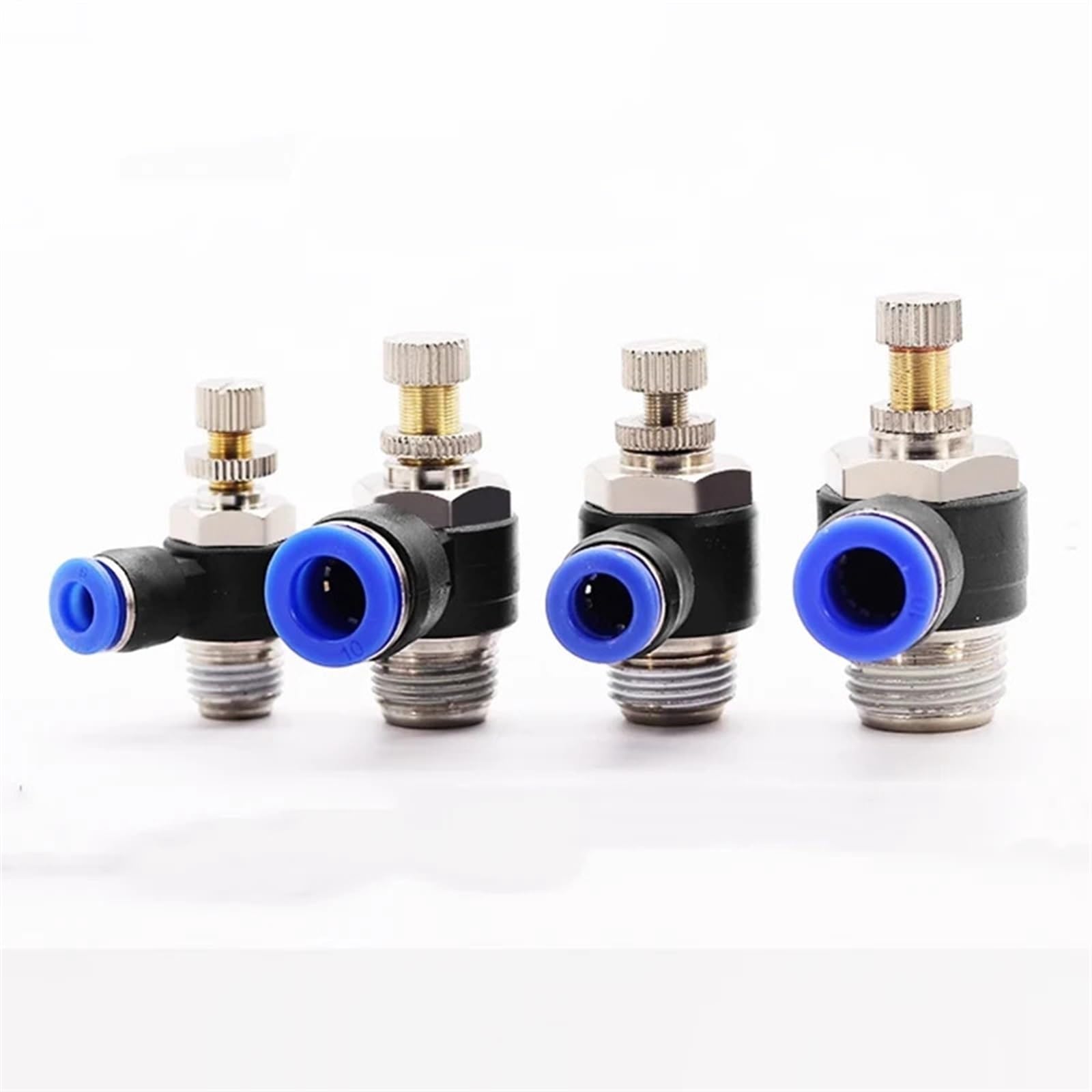 IEUMJNAT SL Type 4 6 8 10 12mm M5 1/8" 1/4" 3/8" 1/2" Fast Connection Pneumatic Fitting Air Speed Regulating Valves Throttle Valve(Sl10-03)