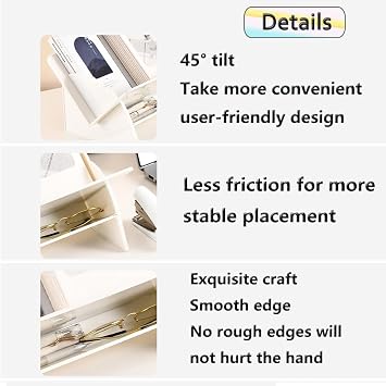 Acrylic Desktop Bookshelf, Detachable Bookcase, Clear Book Organizer, Book/CD/Magazine Rack for Office/Study Room Library/Home