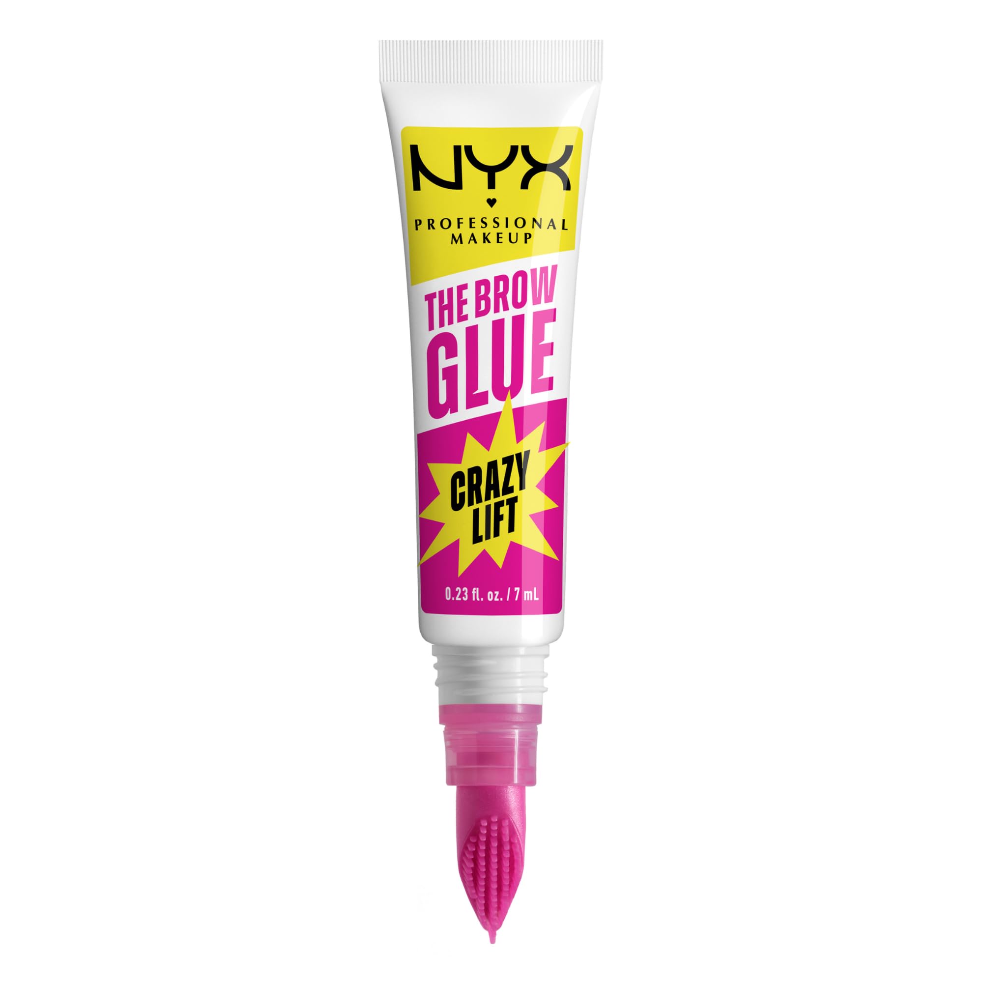 NYX Professional Makeup The Brow Glue Crazy Lift Gel Sopracciglia, Sopracciglia Effetto Laminazione e Fissate, Fino a 24h di Tenuta, Resistente al Sudore, Formula Vegana, 7 ml