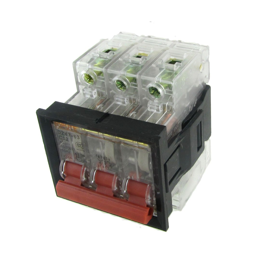 IEUMJNAT AC 400V 32A 3P Transparent Miniature Circuit Breaker with Bracket